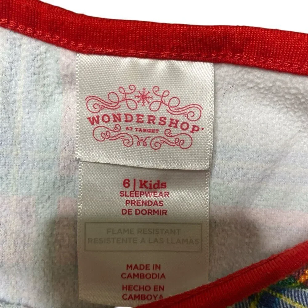 Wondershop Plaid Christmas Nightgown Girls Size 6